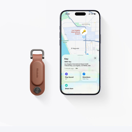 MCDODO LOKALIZATOR KLUCZY GPS DO APPLE FIND MY BRELOK ORGANIZER BRĄZOWY