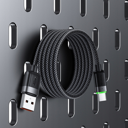 MCDODO KABEL USB-C SZYBKIE ŁADOWANIE DO SAMSUNG XIAOMI TYP C 6A 100W 1M LED