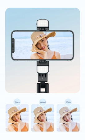 Baston selfie Double Shot, stick, trepied, bluetooth, trepied, negru, Mcdodo