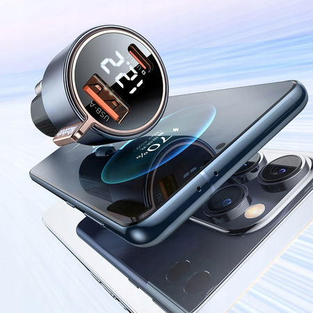 MCDODO Leistungsstarkes Schnell-Autoladegerät mit 2x USB-C, 75 W, LED