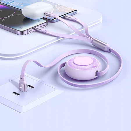 MCDODO KABEL ZWIJANY MICRO USB LIGHTNING USB-C 3W1