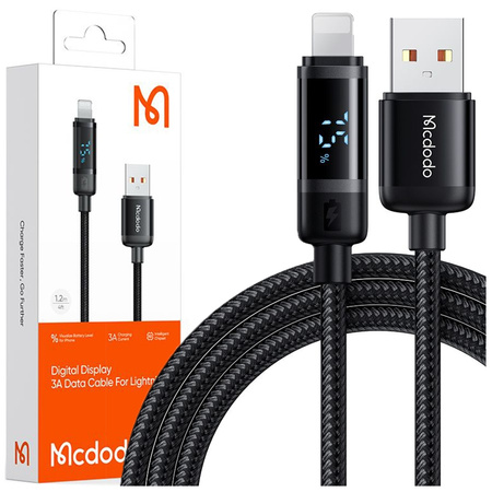 MCDODO USB-Lightning-Ladekabel mit Schnellladefunktion für iPhone (1 m, LED)