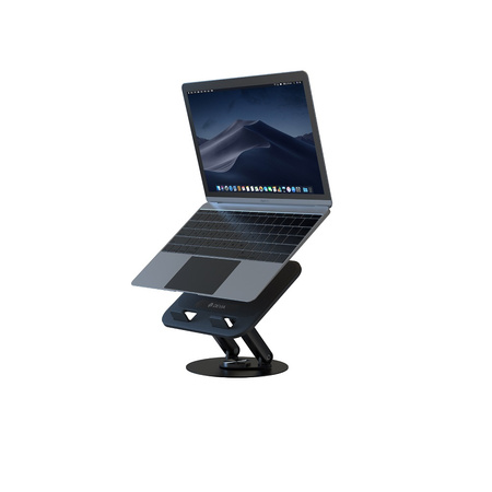 Devia uchwyt podstawka EL238 do laptopa tableta składana z rotacją 360 aluminiowa czarna