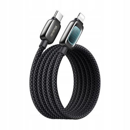 MCDODO KABEL USB-C LIGHTNING SZYBKIE ŁADOWANIE DO IPHONE PD 36W CZARNY 1M