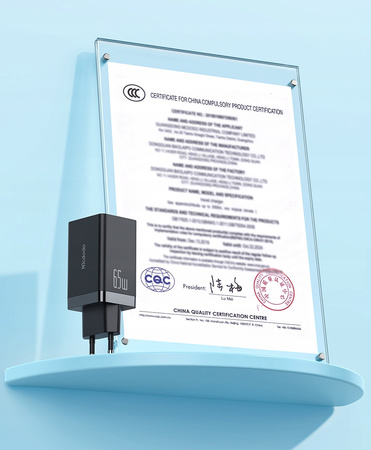 MCDODO SZYBKA ŁADOWARKA SIECIOWA ZASILACZ 3X USB-C PD USB GAN 67W KABEL 2M