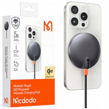 MCDODO ŁADOWARKA INDUKCYJNA BEZPRZEWODOWA DO MAGSAFE IPHONE 13 14 15 16 QI2