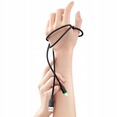 MCDODO CHARGER USB LIGHTNING FAST CHARGING CABLE FOR IPHONE 1M LED BLACK