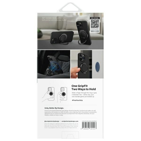 UNIQ etui Keva Air iPhone 16 Pro Max 6.9 Magclick Charging czarny/carbon black