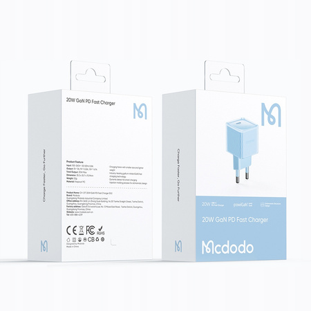 MCDODO SZYBKA MAŁA ŁADOWARKA USB-C 20W DO IPHONE