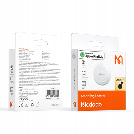 MCDODO MINI GPS-LOCATOR FÜR AUTO, FAHRRADSCHLÜSSEL, KINDER, KATZEN UND HUNDEMARKEN