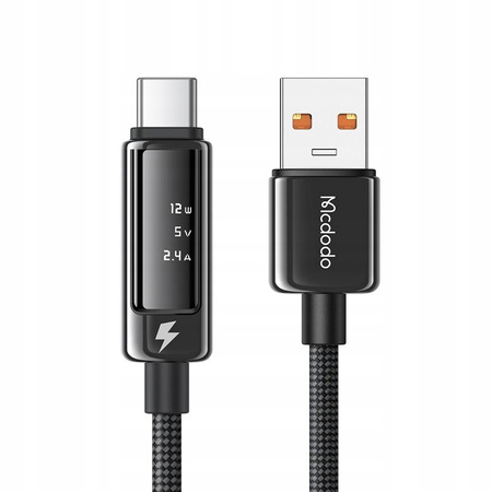 MCDODO KABEL USB-A USB-C SZYBKIE ŁADOWANIE DO TELEFONU 100W 6A 1M OLED