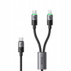 Cablu USB-C MCDODO 2 în 1 cu încãrcare rapidã pentru iPhone 14 ?i MacBook, LED, 100W, 2 m