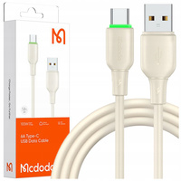 MCDODO KABEL USB-C SZYBKIE ŁADOWANIE DO SAMSUNG XIAOMI TYP C 6A 100W 1M LED