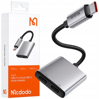 MCDODO ADAPTER 2X USB-C PRZEJŚCIÓWKA KABEL USB TYP C DO SAMSUNG APPLE Z DAC