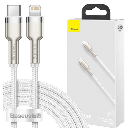 BASEUS KABEL USB-C DO LIGHTNING CAFULE 20W DO APPLE 2M PD SZYBKIE ŁADOWANIE