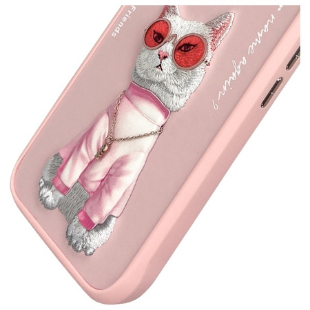 NIMMY ETUI DO IPHONE 16 6.1 GLASSES COOL CAT DESIGN Z POKROWCEM OCHRONNYM