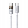 MCDODO KABEL USB-C SZYBKIE ŁADOWANIE USB TYP C 5A 100W 1M LED BIAŁY
