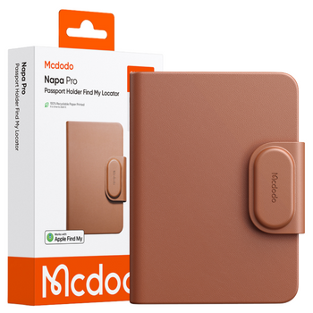 MCDODO ETUI NA PASZPORT DOKUMENTY KARTY LOKALIZATOR GPS APPLE FIND MY SKÓRA