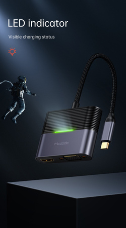 Adapter do telefonu Mcdodo Przejœciówka USB-C do VGA + HDMI 4K