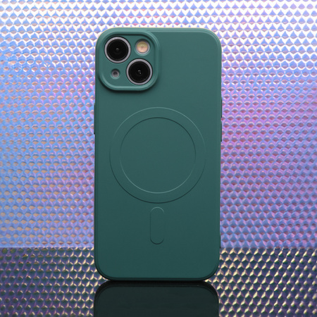 Nakładka Simple Color Mag do iPhone 16 Plus 6,7" ciemnozielona