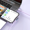 MCDODO KABEL KĄTOWY USB-C LIGHTNING PŁASKI 36W DO IPHONE 13 14 FIOLETOWY 1M