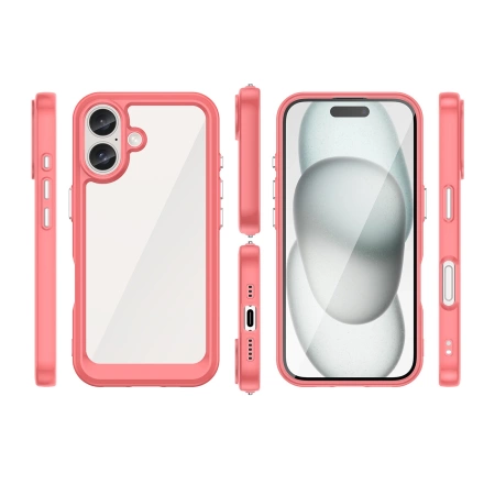 HURTEL ETUI OUTER SPACE CASE DO IPHONE 16 Z ŻELOWĄ RAMKĄ ODŚWIETLNE OCHRONA