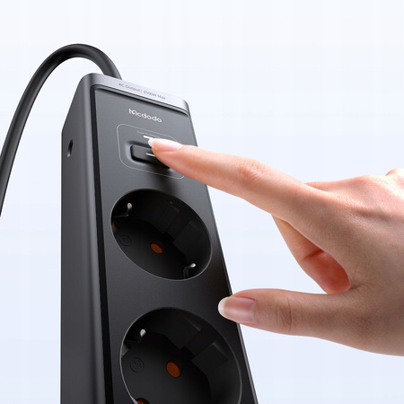 Încãrcãtor prelungitor MCDODO, tip C, 6 prize, USB-C, 1.5 m