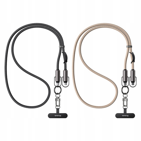 MCDODO SMYCZ DO TELEFONU NA SZYJE WKŁADKA CROSSBODY CZARNA KABEL USB-C 60W