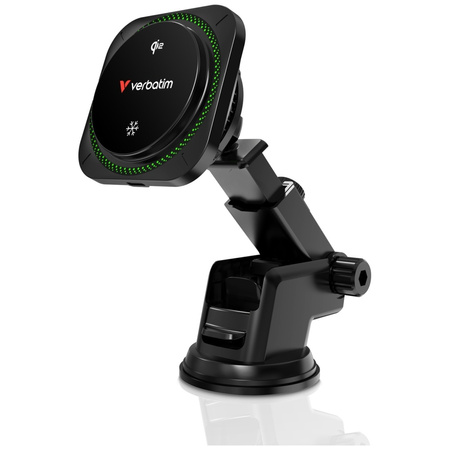 Verbatim Ładowarka samochodowa n Drive Qi2 15W RGB CND-01 czarny/black 31860
