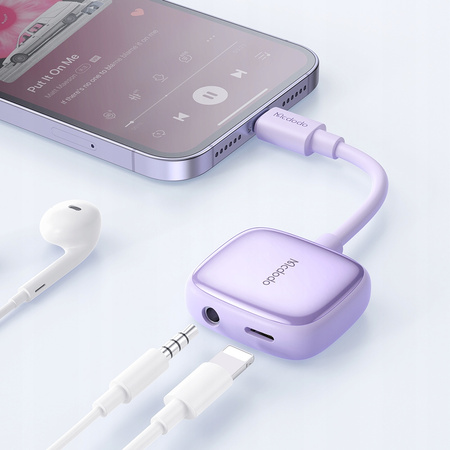 Adaptor Mcdodo, mini jack, pentru iPhone, violet