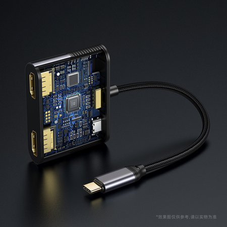 Mcdodo Rocky Series adapter USB-C do 2x HDMI 4K 60Hz