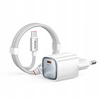 MCDODO SZYBKA ŁADOWARKA DO TELEFONU USB-C 45W GAN KABEL 1M TYP C BIAŁA