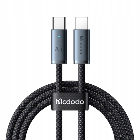MCDODO KABEL USB-C USB-C SZYBKIE ŁADOWANIE USB TYP C 240W 2M LED CZARNY