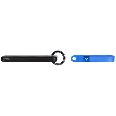 Dysk Zewnętrzny Verbatim Pocket SSD 1TB  - brelok do kluczy z kablem USB-C 3.2 gen.2 czarno-niebieski/black-blue 32191