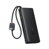 Baseus power bank z wyświetlaczem cyfrowym i podwójnymi wbudowanymi kablami usb-c 25000mAh 145W Czarny