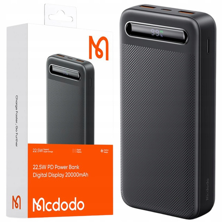 Baterie externã MCDODO 20000MAH cu afi?aj, 3x USB USB-C 22.5W + cablu USB-C
