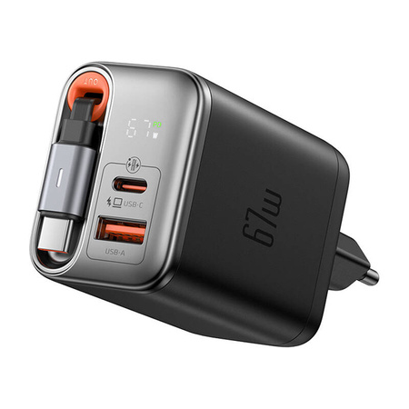 MCDODO SZYBKA ŁADOWARKA SIECIOWA ZASILACZ 3X USB-C PD USB GAN 67W KABEL 1M