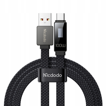Cablu USB-C MCDODO cu încãrcare rapidã pentru Samsung ?i Apple, USB tip C, 100W, 1M, LED
