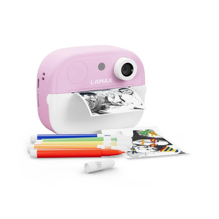 Aparat fotograficzny dla dzieci LAMAX Instakid2 Play Pink 2,0" IPS FullHD 48Mpx microSD