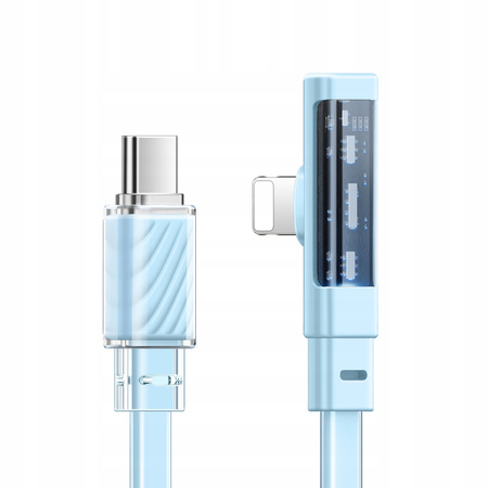 Cablu USB-C Lightning Mcdodo cu înclinare rapidã, 36W, 1,8 m, albastru