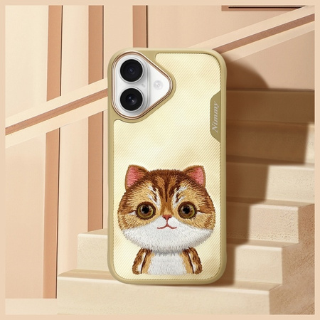 NIMMY ETUI CASE DO IPHONE 16 6.1 BIG EYED PET CAT OCHRONNE ANTYPOWIERNIOWE