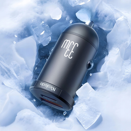 MCDODO POWERFUL FAST CAR CHARGER FOR PHONE 2X USB USB-C 33W LED