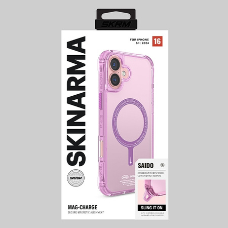 Skinarma etui Saido iPhone 16 6.1 Magnetic Charging różowy/pink