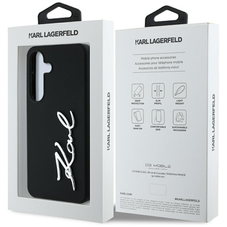 KARL LAGERFELD ETUI SILICONE METAL SIGNATURE LOGO DO SAMSUNG GALAXY S25