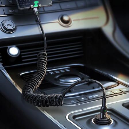 Cablu de alimentare rapid Mcdodo Omega Spring cu LED, USB tip C, PD, 1,8 m, negru