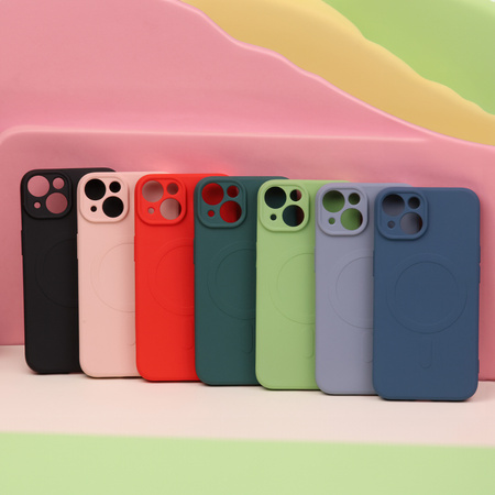 Nakładka Simple Color Mag do iPhone 16 Plus 6,7" ciemnozielona