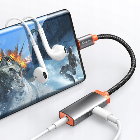 MCDODO ADAPTER USB-C MINI JACK 3,5MM PRZEJŚCIÓWKA KABEL AUX DO SAMSUNG DAC