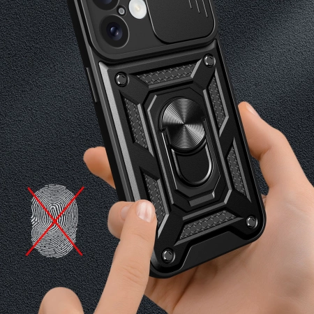 HURTEL ETUI HYBRID ARMOR CAMSHIELD DO IPHONE 16 PLUS PANCERNE Z PODSTAWKĄ