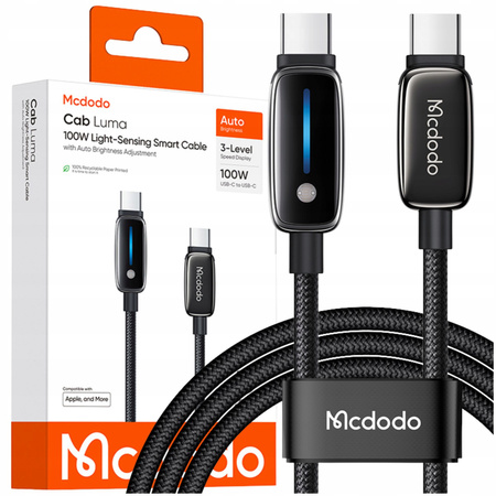 MCDODO ŁADOWARKA KABEL USB-C SZYBKIE ŁADOWANIE DO IPHONE USB TYP C 1M 100W