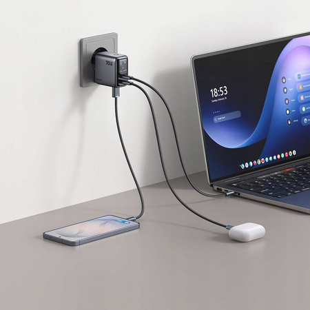 MCDODO SZYBKA ŁADOWARKA SIECIOWA ZASILACZ KOSTKA 3X USB-C USB-A GAN 70W